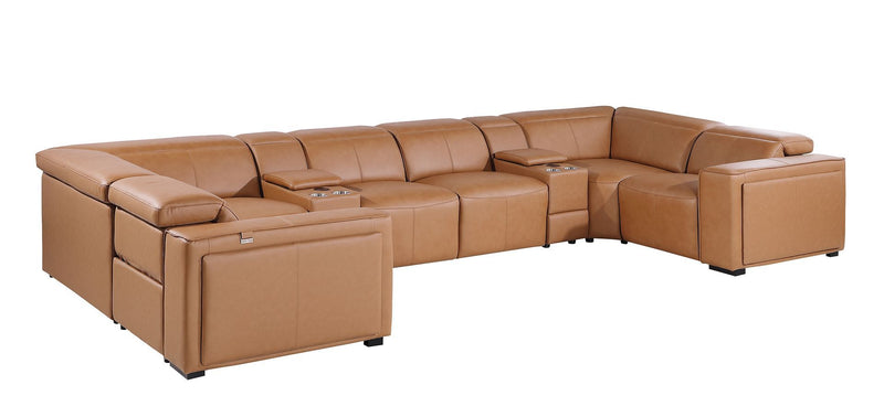 1224 - 8-Piece U-Shaped Sectional Sofa In With 4 Power Recliners & Power Headrest