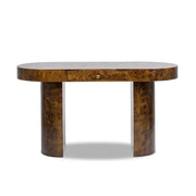 Jennifer Taylor Home Jesse single drawer oval computer desk with smooth surface and modern design, ideal for home office workspace.