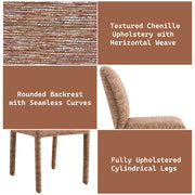 Lidi - Side Chair (Set of 2) - Brown Chenille - R&R Furniture Gallery (Fountain Valley, CA)
