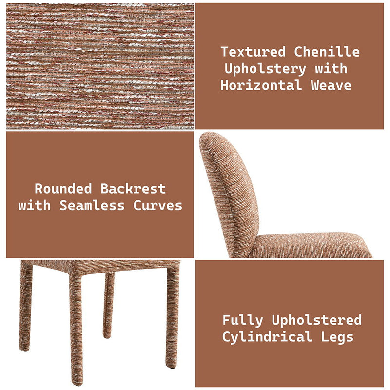 Lidi - Side Chair (Set of 2) - Brown Chenille - R&R Furniture Gallery (Fountain Valley, CA)
