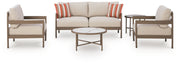 Bluff Trail - Loveseat, Lounge Chairs, Tables Set (Set of 5) - Beige - R&R Furniture Gallery (Fountain Valley, CA)