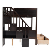 Bunk Bed With Shelfs, Storage Staircase And 2 Drawers - R&R Furniture Gallery (Fountain Valley, CA)