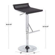 Lumi Source Mirage Ale adjustable bar stool with contemporary design, featuring a sleek seat and chrome base.