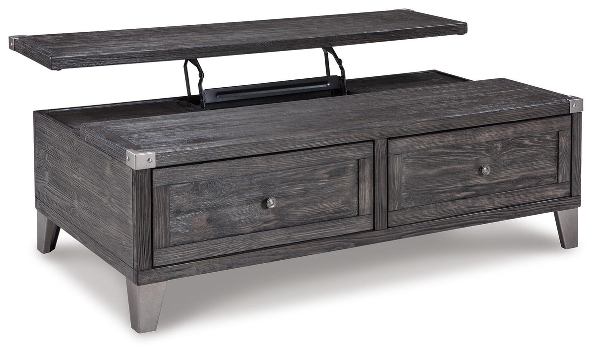 Todoe - Lift Top Cocktail Table - Dark Gray