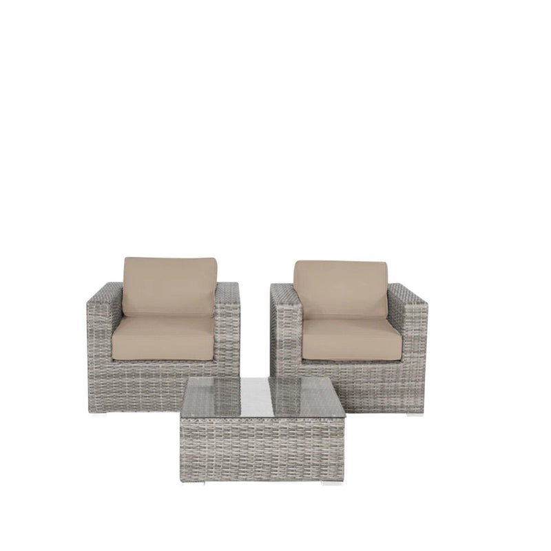 Wicker Seating Group Set With Table And Cushions - R&R Furniture Gallery (Fountain Valley, CA)