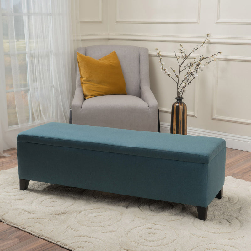 Contemporary Storage Ottoman Bench With Upholstery - R&R Furniture Gallery (Fountain Valley, CA)