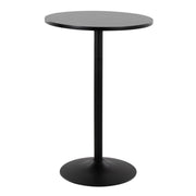 Lumi Source Pebble adjustable height table with a mid-century modern design, suitable for dining, counter, or bar use for two.
