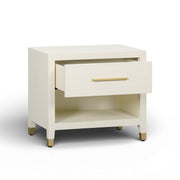 Dani - Faux Shagreen Nightstand With Drawer - Cream - R&R Furniture Gallery (Fountain Valley, CA)