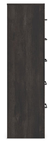 Hollivern - Five Drawer Chest - Dark Gray - R&R Furniture Gallery (Fountain Valley, CA)