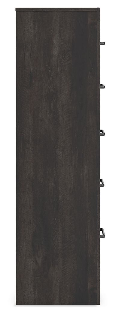 Hollivern - Five Drawer Chest - Dark Gray - R&R Furniture Gallery (Fountain Valley, CA)