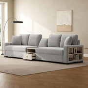 Modular Sofa Couch With Storage Armrest And Center Console - R&R Furniture Gallery (Fountain Valley, CA)