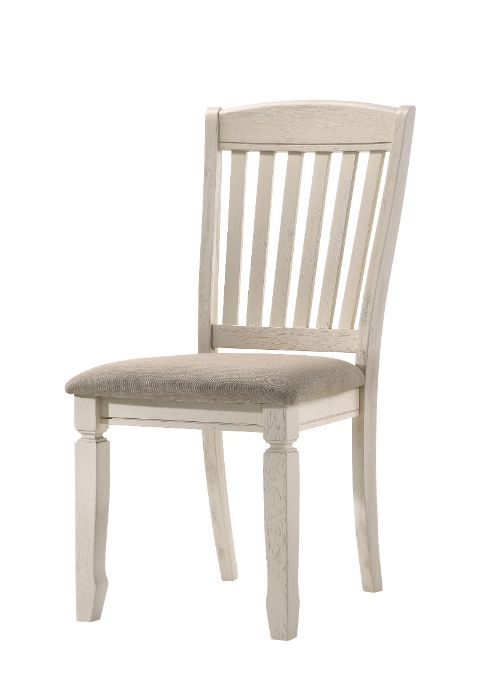 Fedele - Side Chair (Set of 2) - Tan Fabric & Cream - R&R Furniture Gallery (Fountain Valley, CA)
