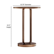 Tareel - Round Accent Table With Open Oval Pedestal - Antique Bronze - R&R Furniture Gallery (Fountain Valley, CA)