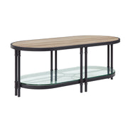 Brantley - Coffee Table - Oak & Sandy Black - R&R Furniture Gallery (Fountain Valley, CA)