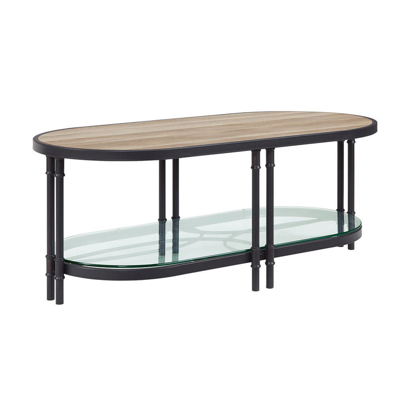 Brantley - Coffee Table - Oak & Sandy Black - R&R Furniture Gallery (Fountain Valley, CA)