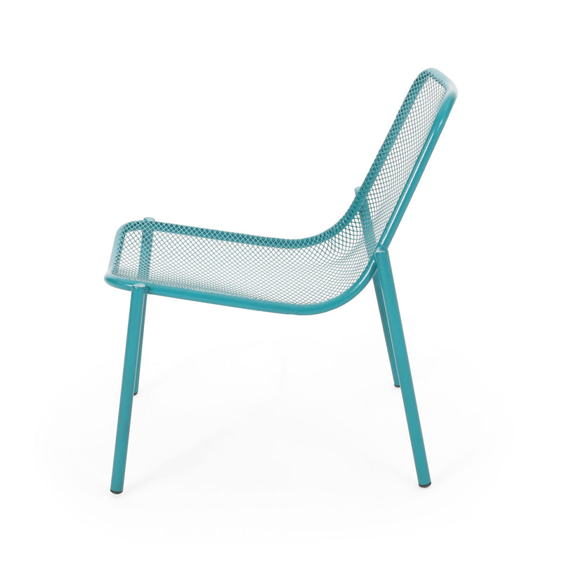 Noble House outdoor iron arm chair with decorative design, featuring a sturdy black metal frame and intricate craftsmanship.