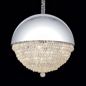 Michael Amini Lighting - Eclipse LED Crystal And Metal Chandelier - Silver