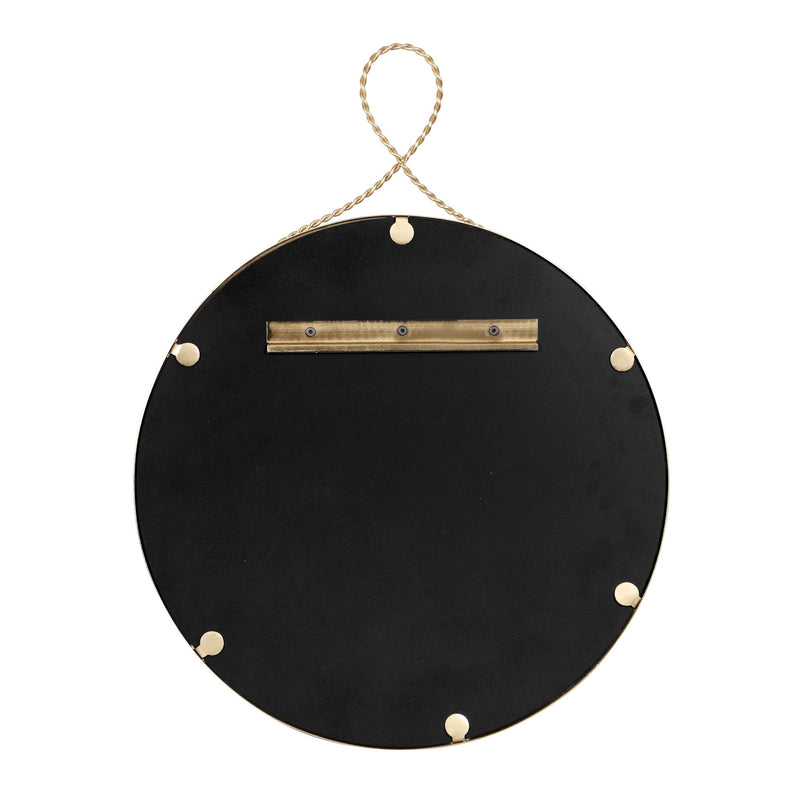Ravina - Round Wall Mirror - Braided Brass - R&R Furniture Gallery (Fountain Valley, CA)