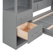Murphy Wall Bed With LED Lights, Shelves And Drawers - R&R Furniture Gallery (Fountain Valley, CA)