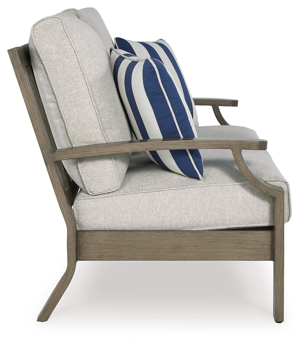 Rainier Ranch - Loveseat With Cushion - Brown / Beige - R&R Furniture Gallery (Fountain Valley, CA)