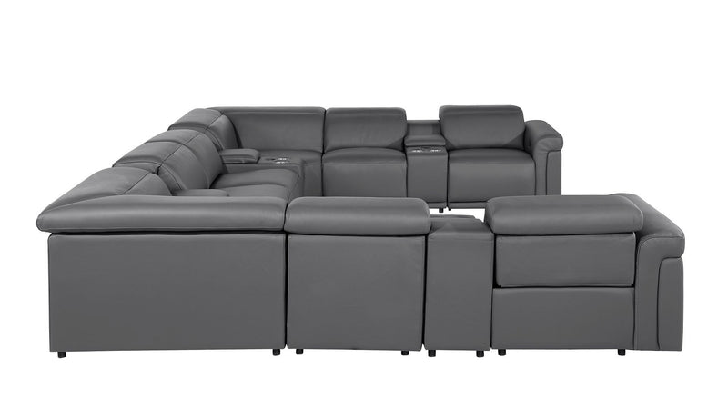 1126 - 12-Piece U-Shaped Sectional Sofa In With 4 Power Recliners & Power Headrests