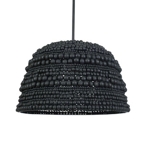 Persephone - Bead 1 Light Pendant - Black