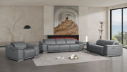 2679 - Power Reclining Sofa, Loveseat & Chair Set In Genuine Leather (6 Recliners) - R&R Furniture Gallery (Fountain Valley, CA)