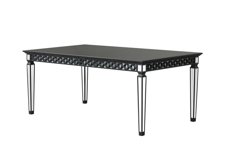 Varian II - Dining Table - Mirrored & Black - R&R Furniture Gallery (Fountain Valley, CA)