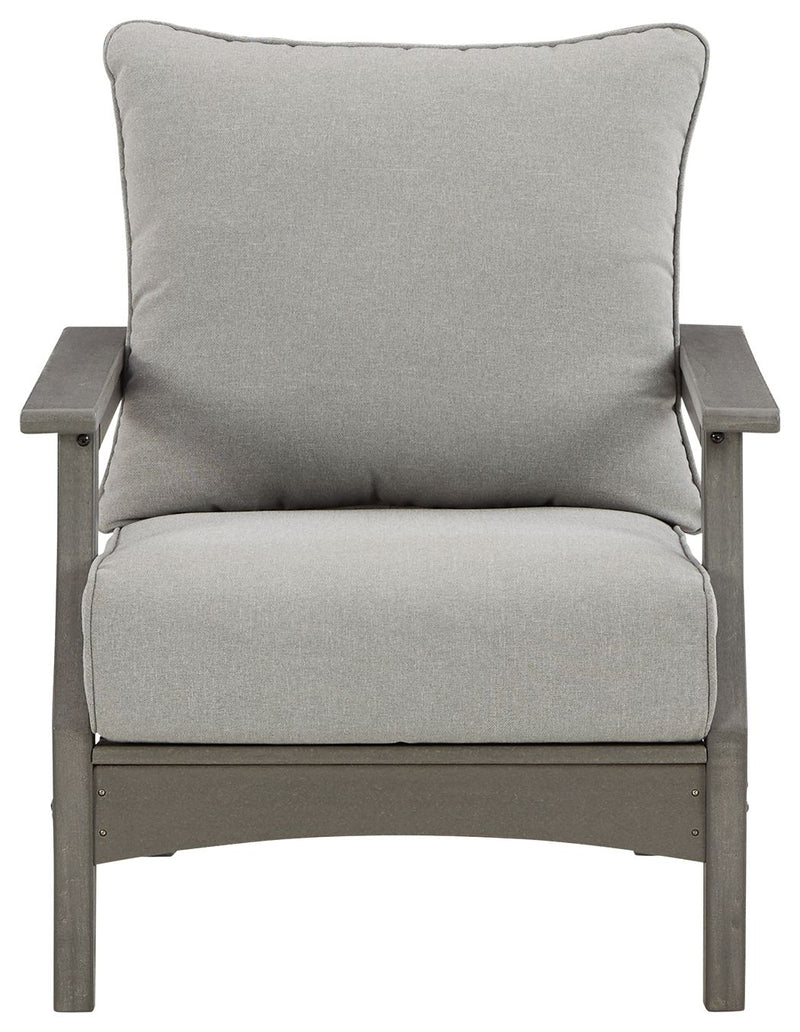 Visola - Lounge Chair w/Cushion (Set of 2) - Gray - R&R Furniture Gallery (Fountain Valley, CA)