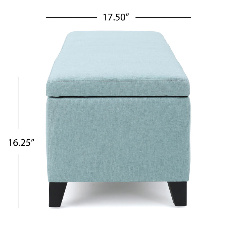 Contemporary Storage Ottoman Bench With Upholstery - R&R Furniture Gallery (Fountain Valley, CA)