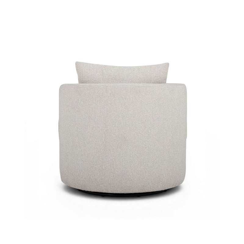 TOV Furniture Silvi swivel chair with a modern design, featuring a cushioned seat and sleek metal base.