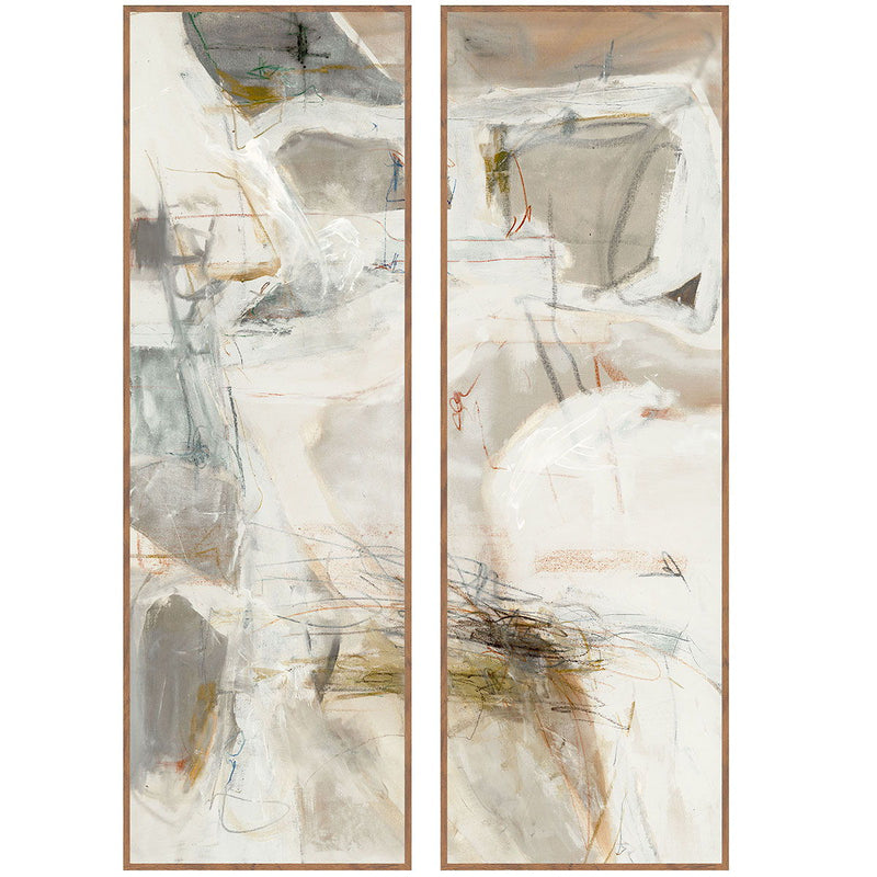 Chalk - 40" x 60" Painting By Buddy Whitlock (Set of 2) - Walnut - R&R Furniture Gallery (Fountain Valley, CA)