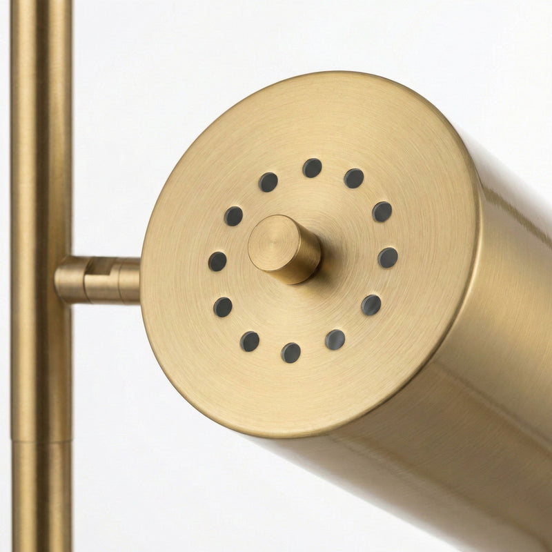 Harmony - Floor Lamp With Rotary Switch Triple Spots Block Base - Gold - R&R Furniture Gallery (Fountain Valley, CA)