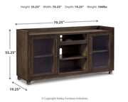 Starmore - XL TV Stand w/Fireplace Option - Brown - R&R Furniture Gallery (Fountain Valley, CA)