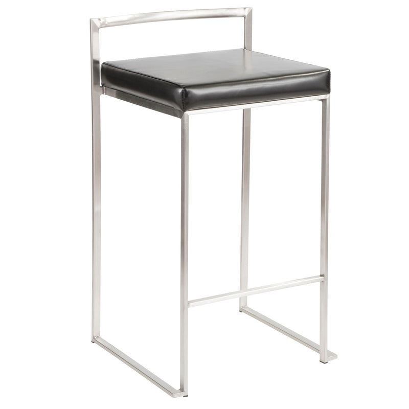 Lumi Source Fuji contemporary stackable counter stool with elegant design, featuring sleek modern style and wooden finish.