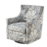 Swivel Glider Chair With Upholstery And Metal Base - Multicolor - R&R Furniture Gallery (Fountain Valley, CA)