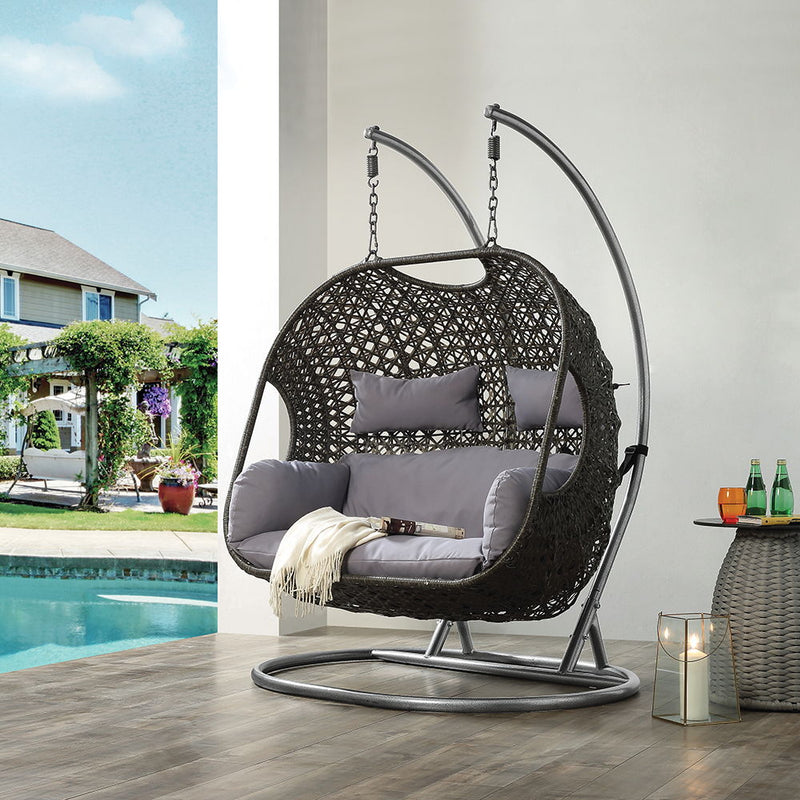 Vasant - 52" Hanging Chair - Fabric & Wicker