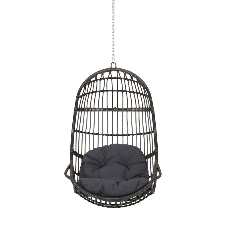 Rustic Hanging Basket Chair With Cushion - R&R Furniture Gallery (Fountain Valley, CA)