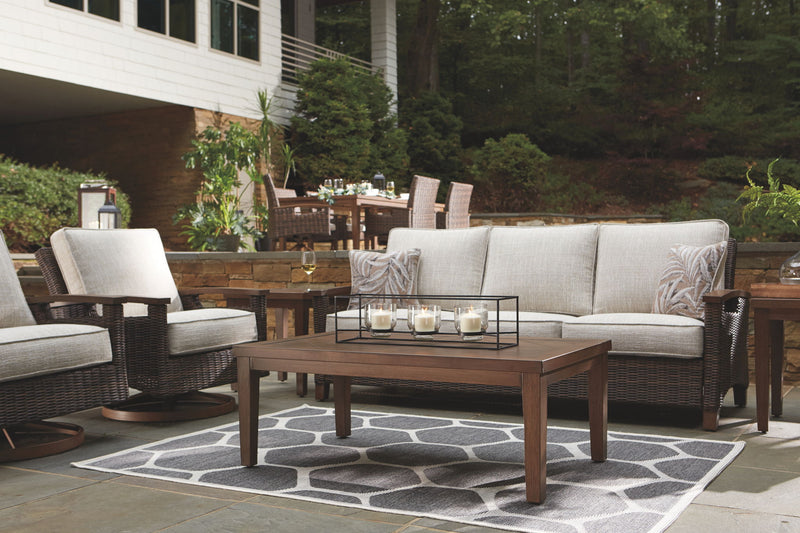 Paradise Trail - Sofa with Cushion - Medium Brown - R&R Furniture Gallery (Fountain Valley, CA)