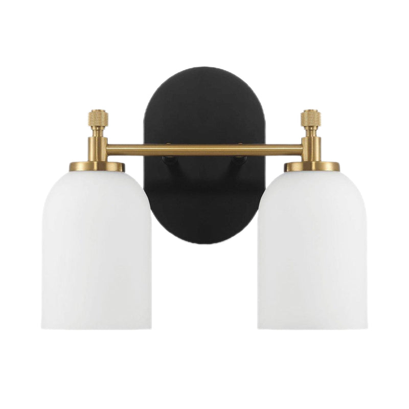 Vortex - 2 Lights Vanity In Style For Over Bathroom Mirror Wall Sconce - Black / Gold / White - R&R Furniture Gallery (Fountain Valley, CA)