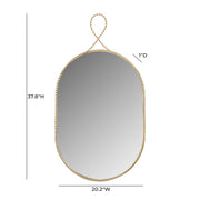 Ravina - Oval Wall Mirror - Braided Brass - R&R Furniture Gallery (Fountain Valley, CA)