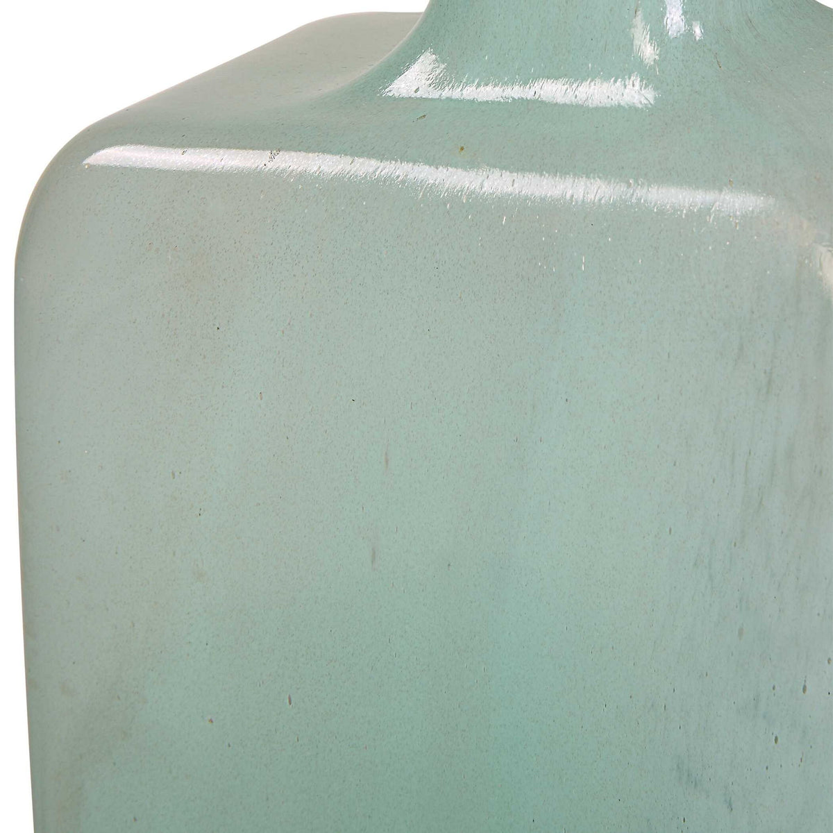 Fuze - Vases (Set of 2) - Aqua & Bronze