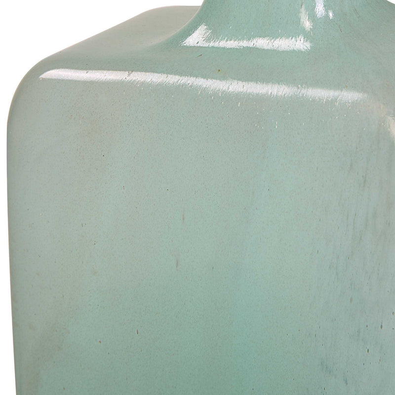 Fuze - Vases (Set of 2) - Aqua & Bronze