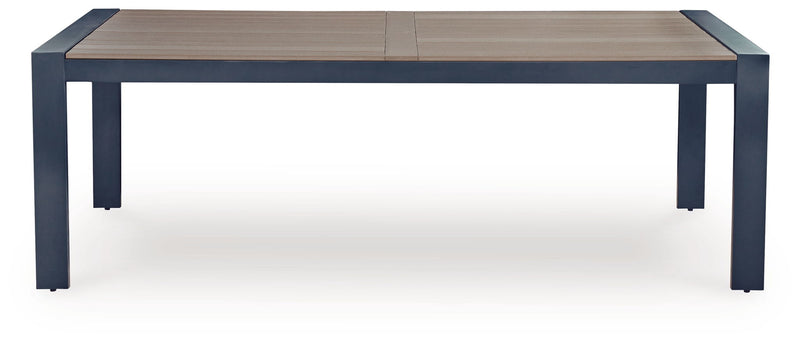 East Beach - Rectangular Dining Table With Umbrella Option - Blue - R&R Furniture Gallery (Fountain Valley, CA)