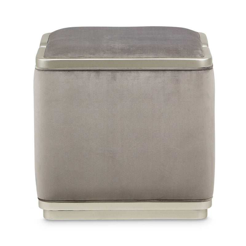 Linea - Ottoman - Gray Pearl / SilverMist - R&R Furniture Gallery (Fountain Valley, CA)
