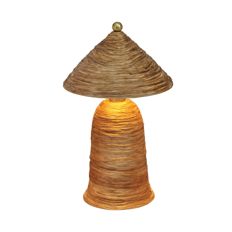 Coco - Coconut Fiber Pointed Table Lamp - Natural - R&R Furniture Gallery (Fountain Valley, CA)