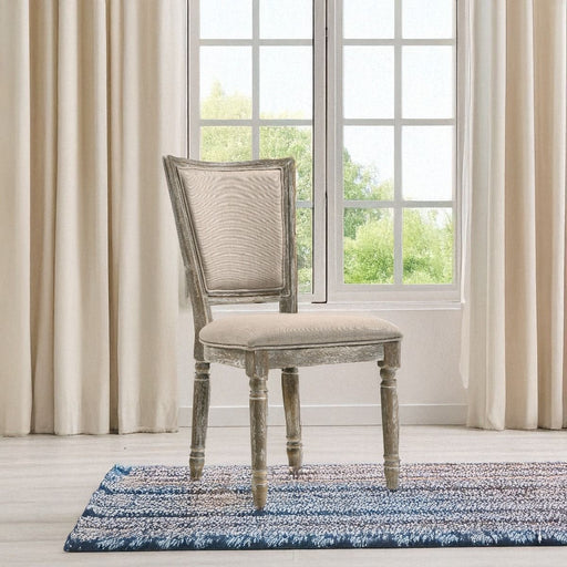Gabrian - Fabric Side Chair (Set of 2) - Two-Tone Beige & Reclaimed Gray - R&R Furniture Gallery (Fountain Valley, CA)