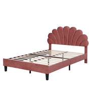 Upholstered Platform Bed With Flower Pattern Headboard - R&R Furniture Gallery (Fountain Valley, CA)