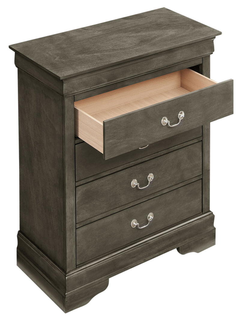 Elegant traditional style storage chest by Glory Furniture, featuring a classic accent chest with detailed woodwork and a polished finish.