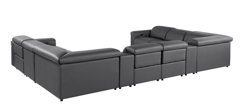 1126 - 10-Piece U-Shaped Sectional Sofa In With 4 Power Recliners & Power Headrests